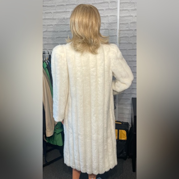 Sasson Vintage 70's Womens Coat Faux Fox Fur Round Collar - Picture 4 of 7